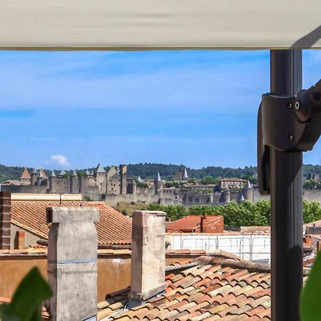 カルカソンヌLa Terrasse Tapaja Vue Conciergeriedamecarcasアパートメント エクステリア 写真