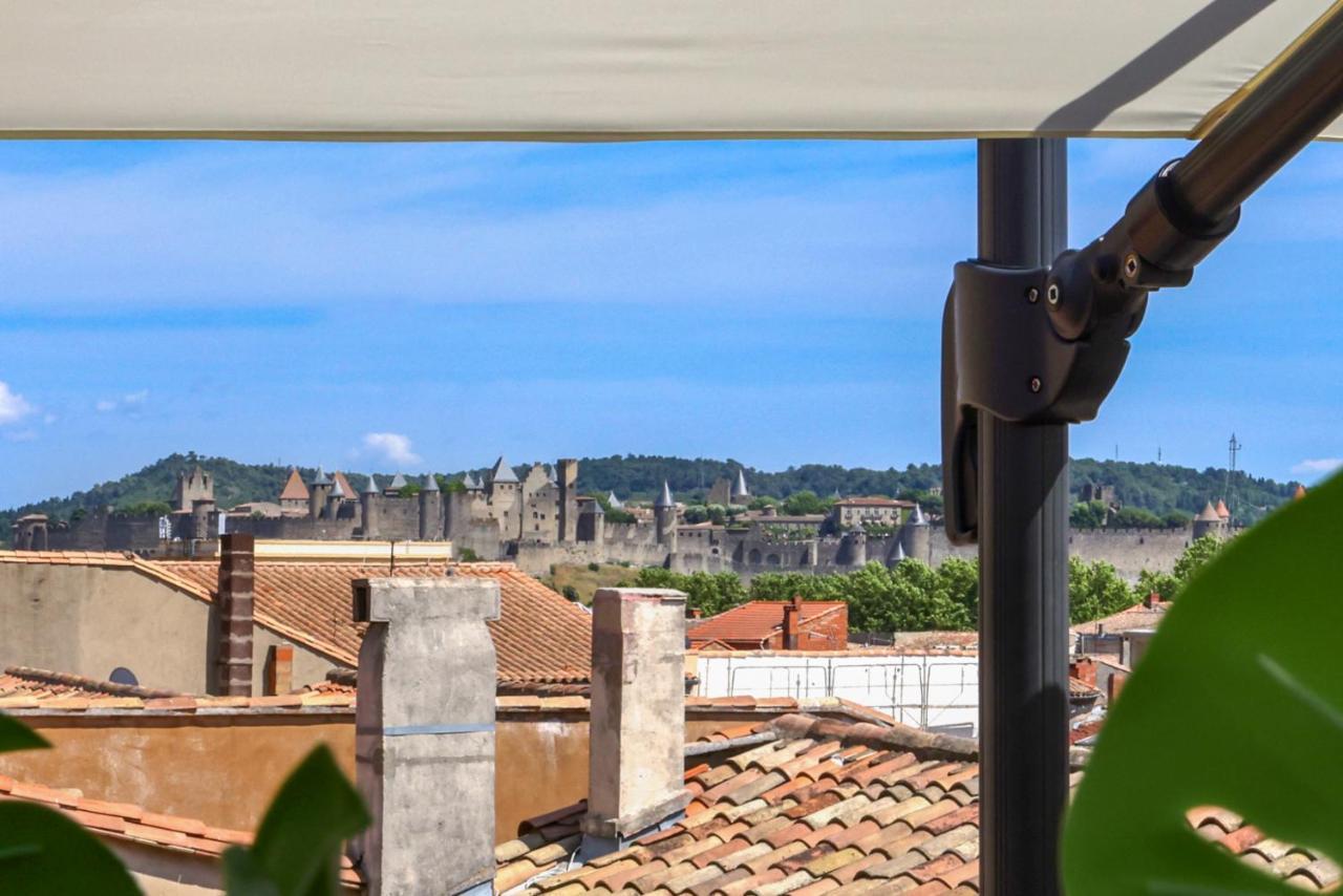 カルカソンヌLa Terrasse Tapaja Vue Conciergeriedamecarcasアパートメント エクステリア 写真
